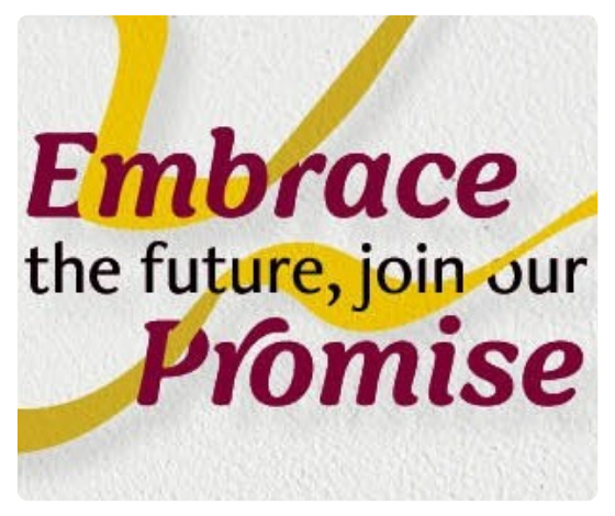 Embrace the future, join our promise logo